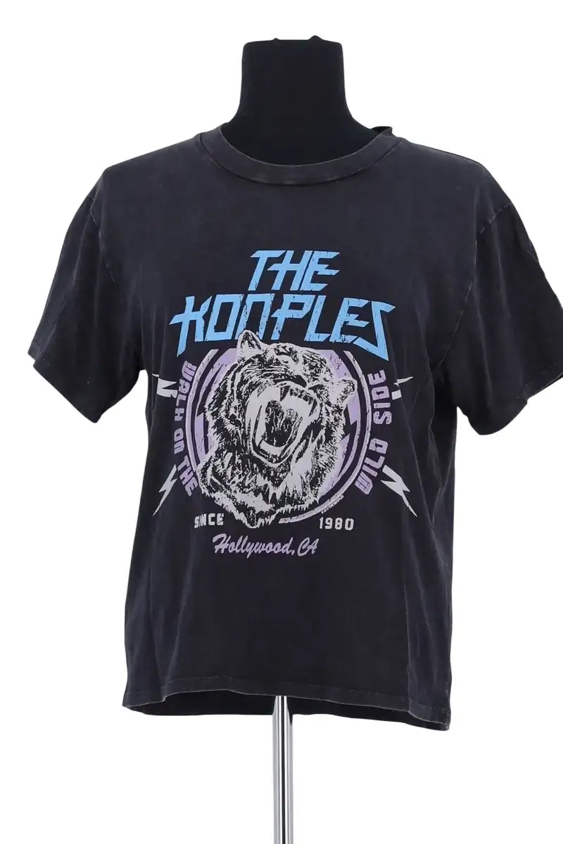 T-shirt The Kooples Anthracite en Coton, taille S - Seconde Main