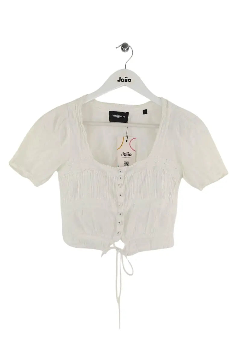 T-shirt The Kooples Blanc en Coton, taille XS - Seconde Main