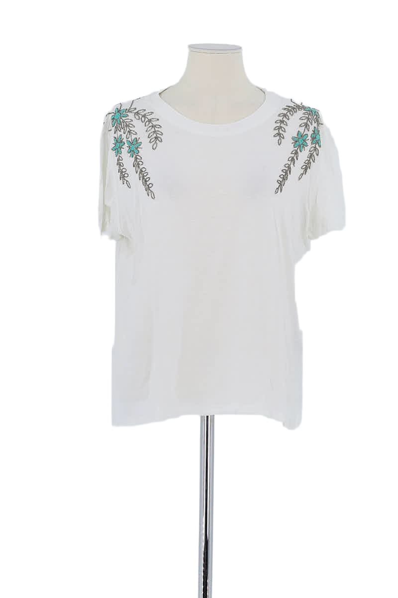 T-shirt The Kooples Blanc en Viscose, taille M - Seconde Main