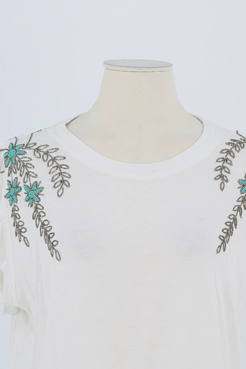 T-shirt The Kooples Blanc en Viscose