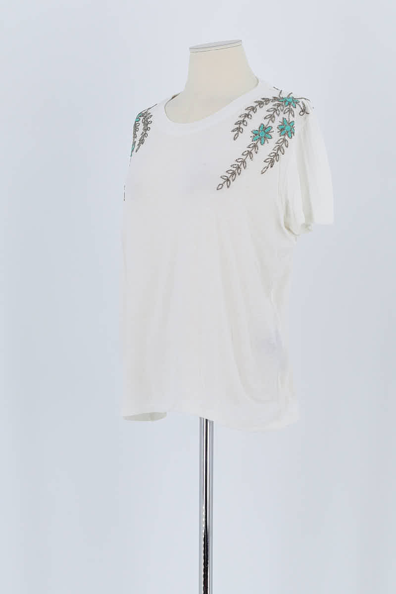 T-shirt The Kooples Blanc en Viscose