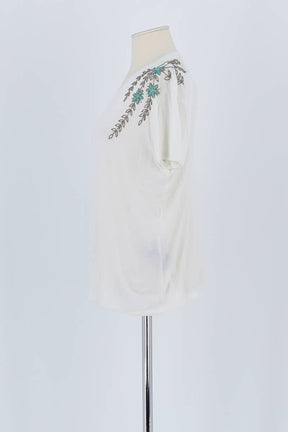 T-shirt The Kooples Blanc en Viscose