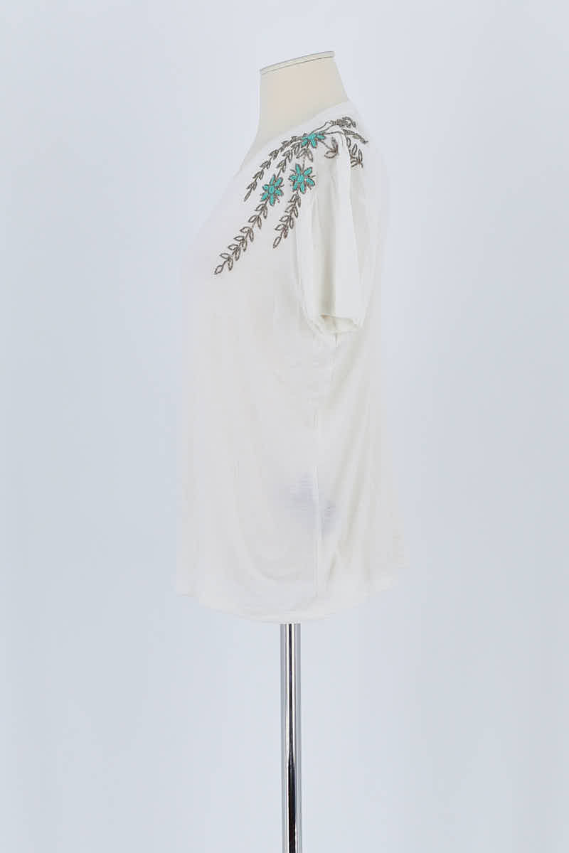 T-shirt The Kooples Blanc en Viscose