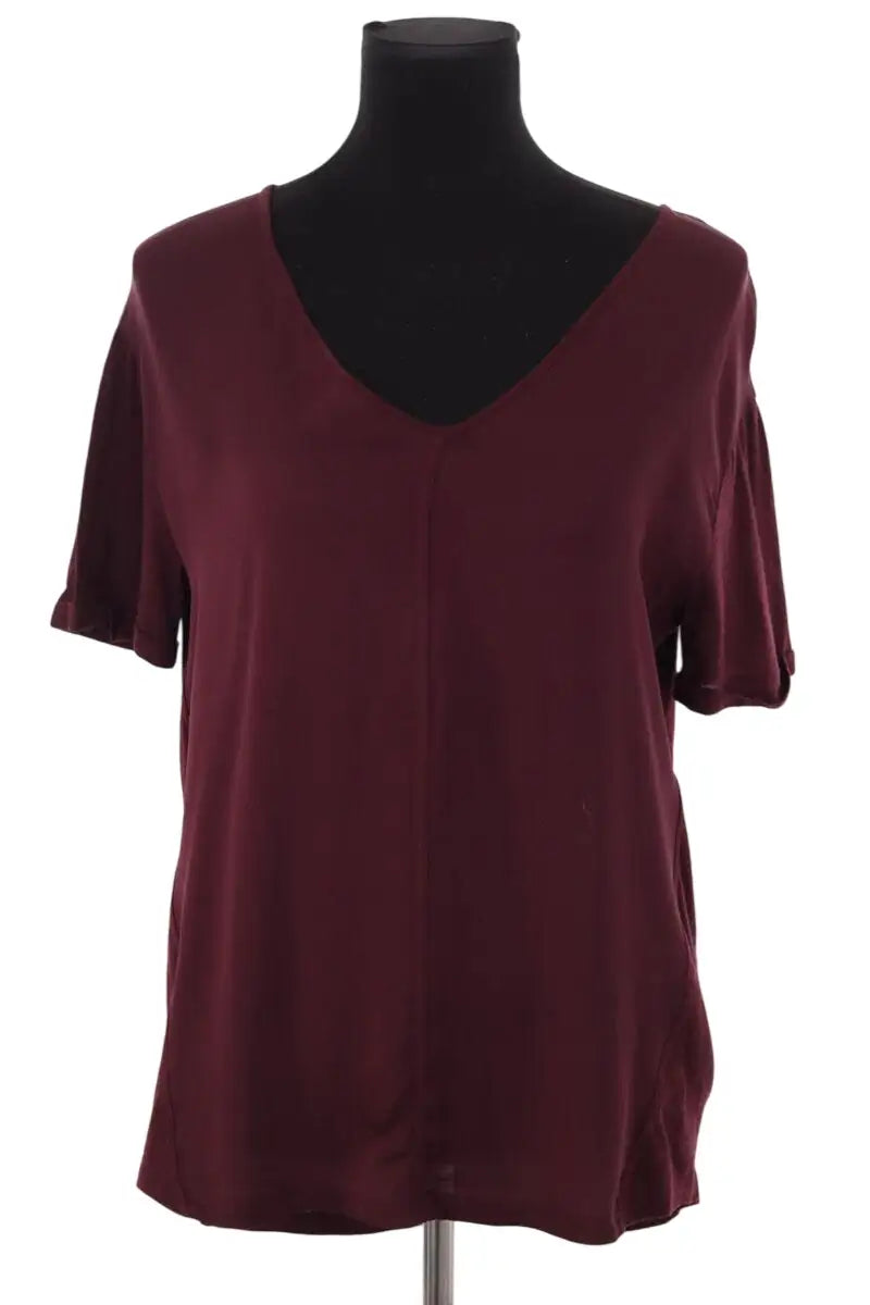 T-shirt The Kooples Bordeaux en Coton, taille M - Seconde Main