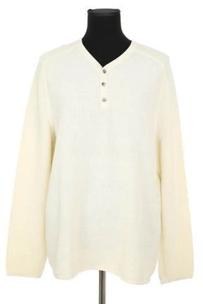 T-shirt Theory Ecru en Coton, taille L - Seconde Main