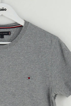 T-shirt Tommy Hilfiger Gris en Coton