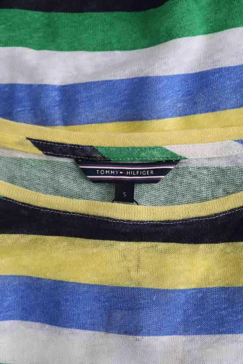 T-shirt Tommy Hilfiger Jaune en Lin