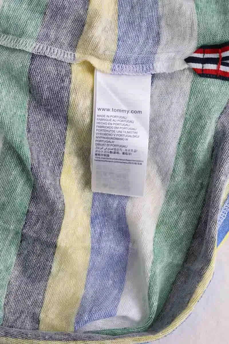 T-shirt Tommy Hilfiger Jaune en Lin