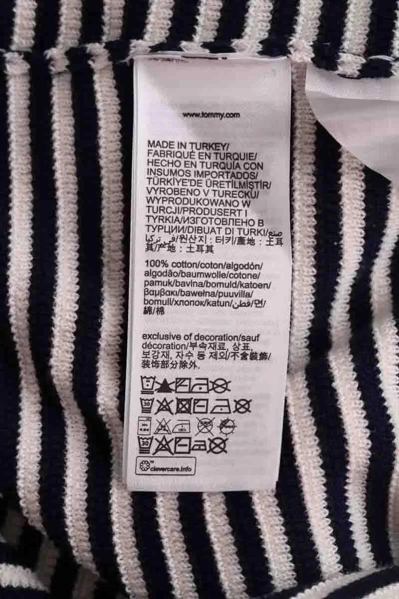 T-shirt Tommy Hilfiger Marine en Coton