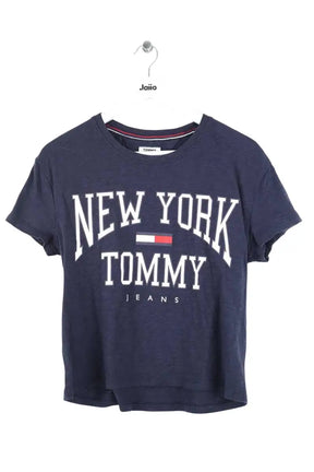 T-shirt Tommy Hilfiger Marine en Coton, taille XS - Seconde Main
