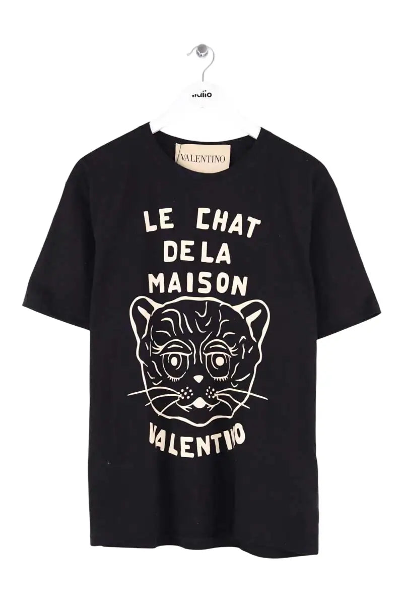 T-shirt Valentino Noir en Coton, taille M - Seconde Main