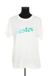 T-shirt Vanessa Bruno Blanc en Coton, taille M - Seconde Main