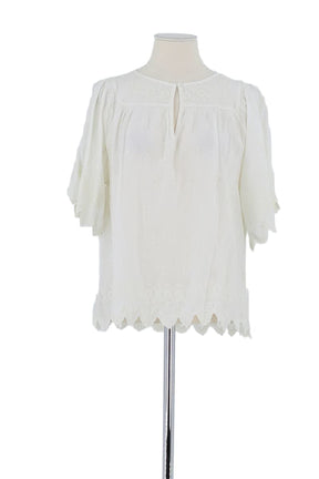 T-shirt Vanessa Bruno Blanc en Lin, taille L - Seconde Main