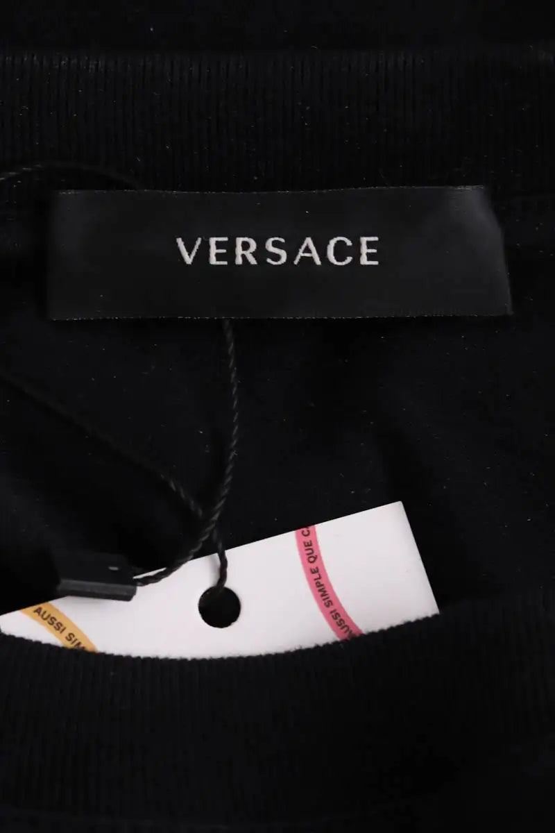 T-shirt Versace Noir en Coton