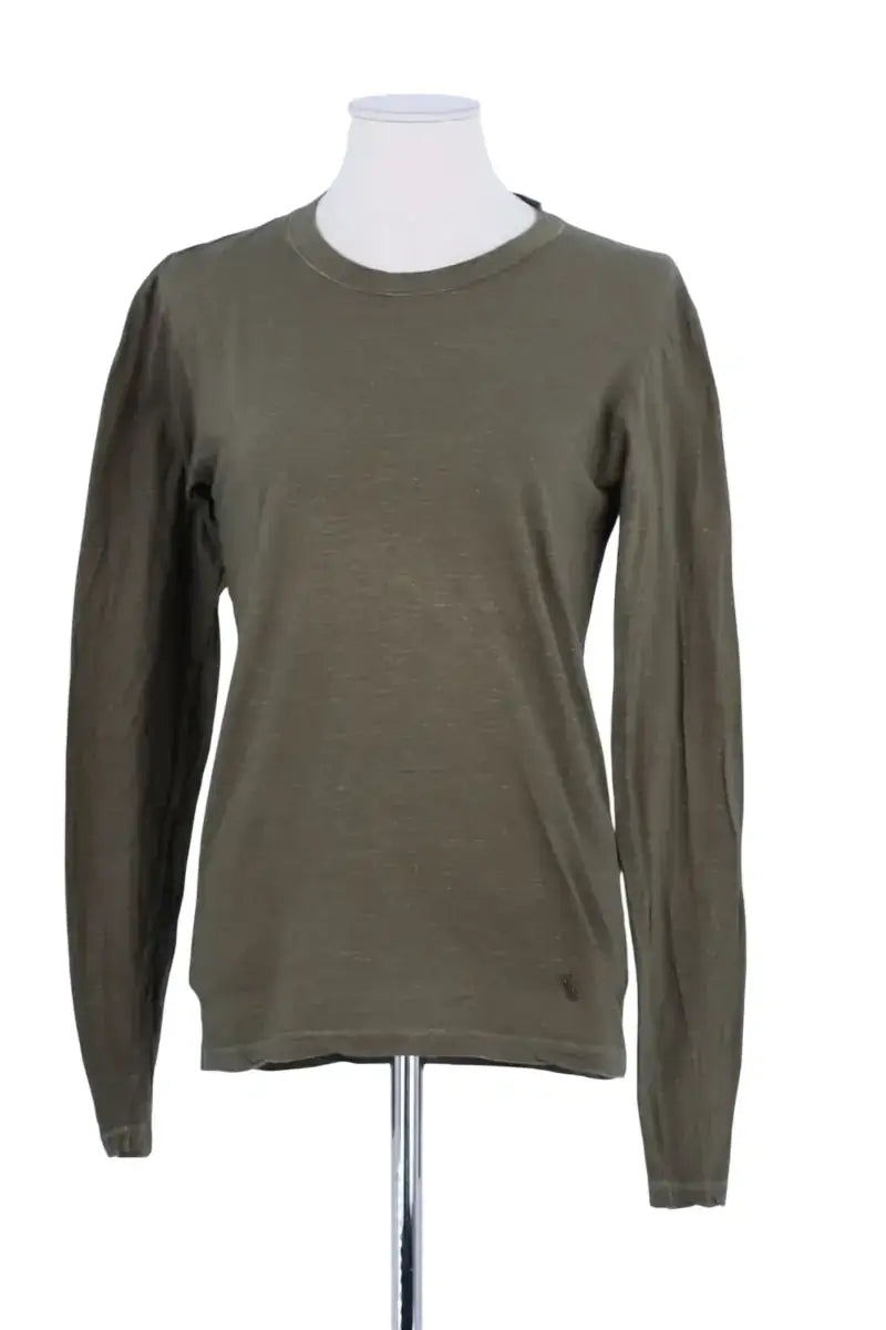 T-shirt Yves Saint Laurent Kaki en Coton, taille M - Seconde Main