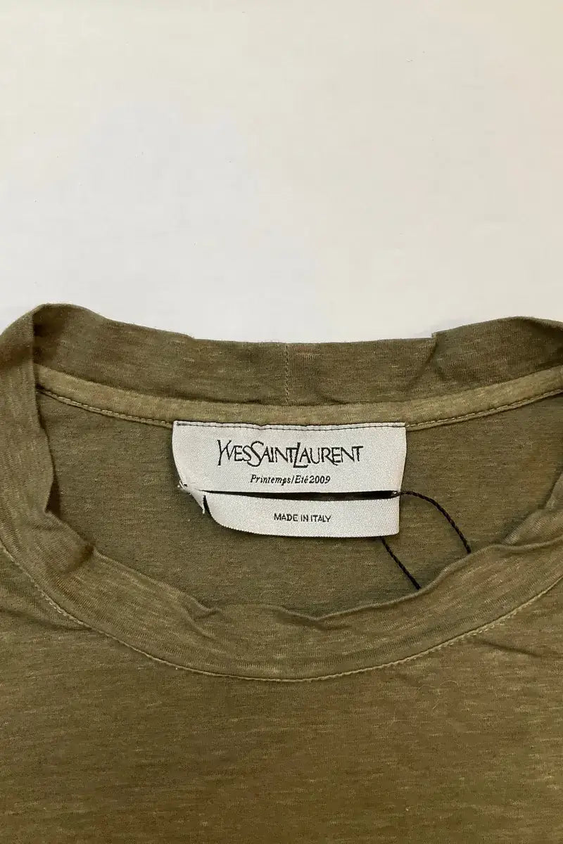T-shirt Yves Saint Laurent Kaki en Coton