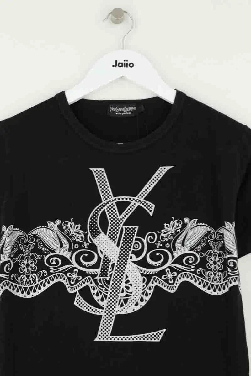 T-shirt Yves Saint Laurent Noir en Coton