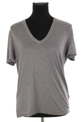 T-shirt Zadig & Voltaire Gris en Coton, taille XS - Seconde Main