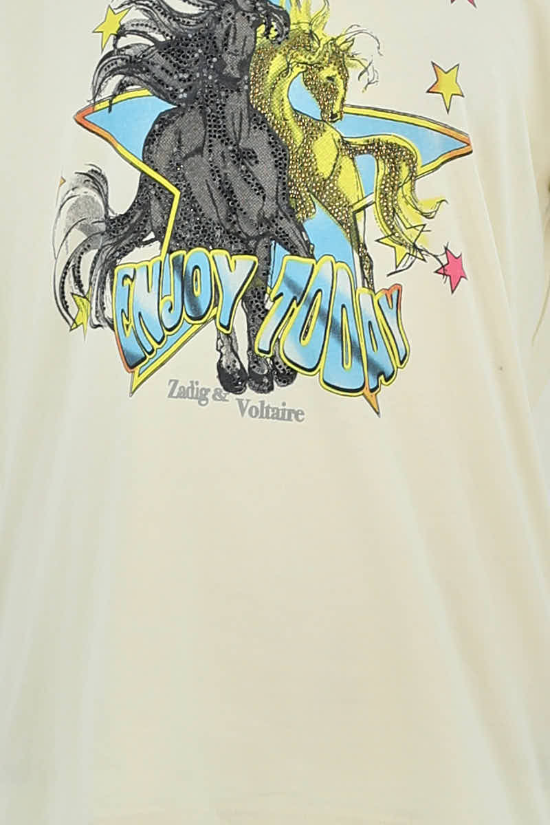 T-shirt Zadig & Voltaire Jaune en Coton