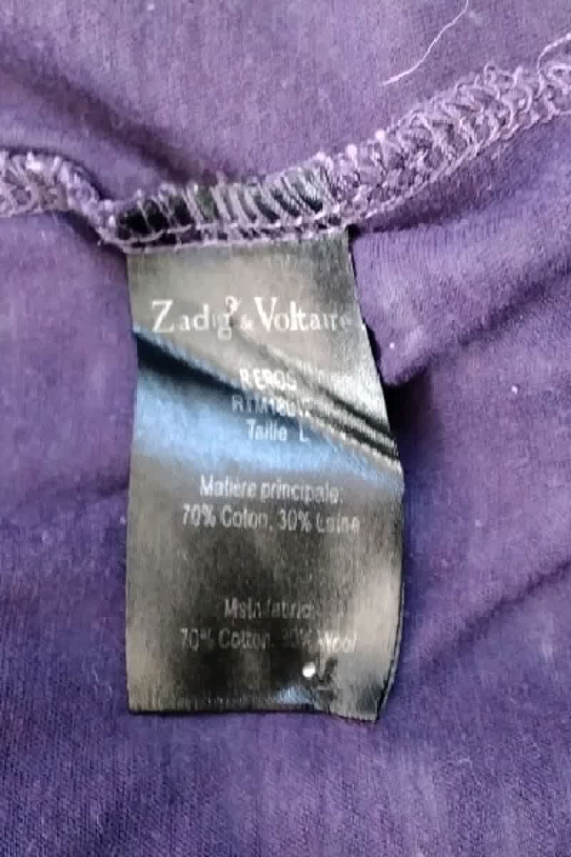 T-shirt Zadig & Voltaire Violet en Laine