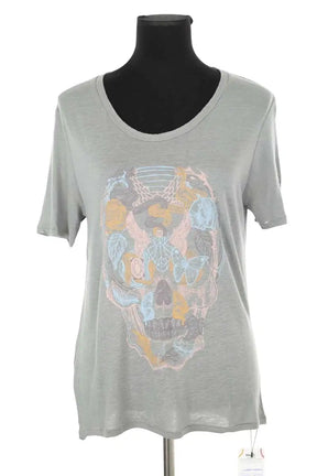 T-shirt Zadig & Voltaire Walk raw Kaki en Viscose, taille M - Seconde Main