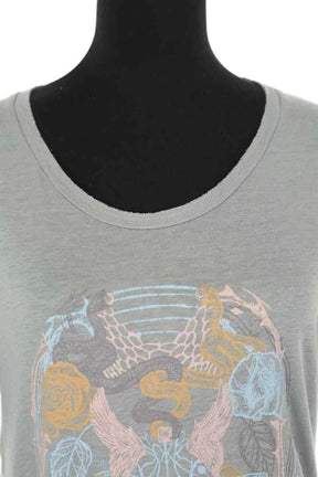 T-shirt Zadig & Voltaire Walk raw Kaki en Viscose