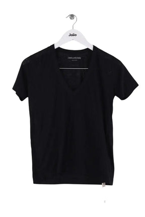 T-shirt Zadig & Voltaire Wassa burn Noir en Synthétique, taille XS - Seconde Main