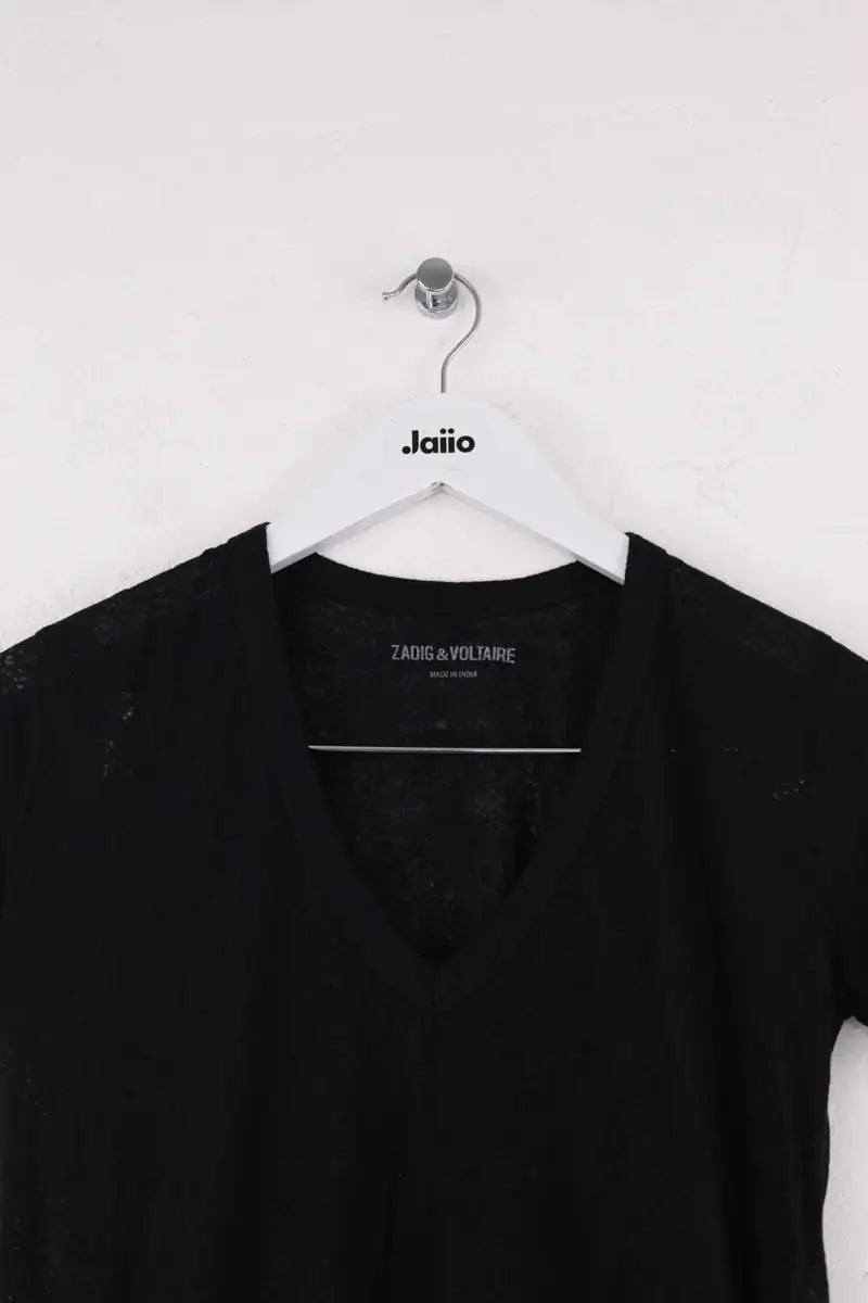 T-shirt Zadig & Voltaire Wassa burn Noir en Synthétique
