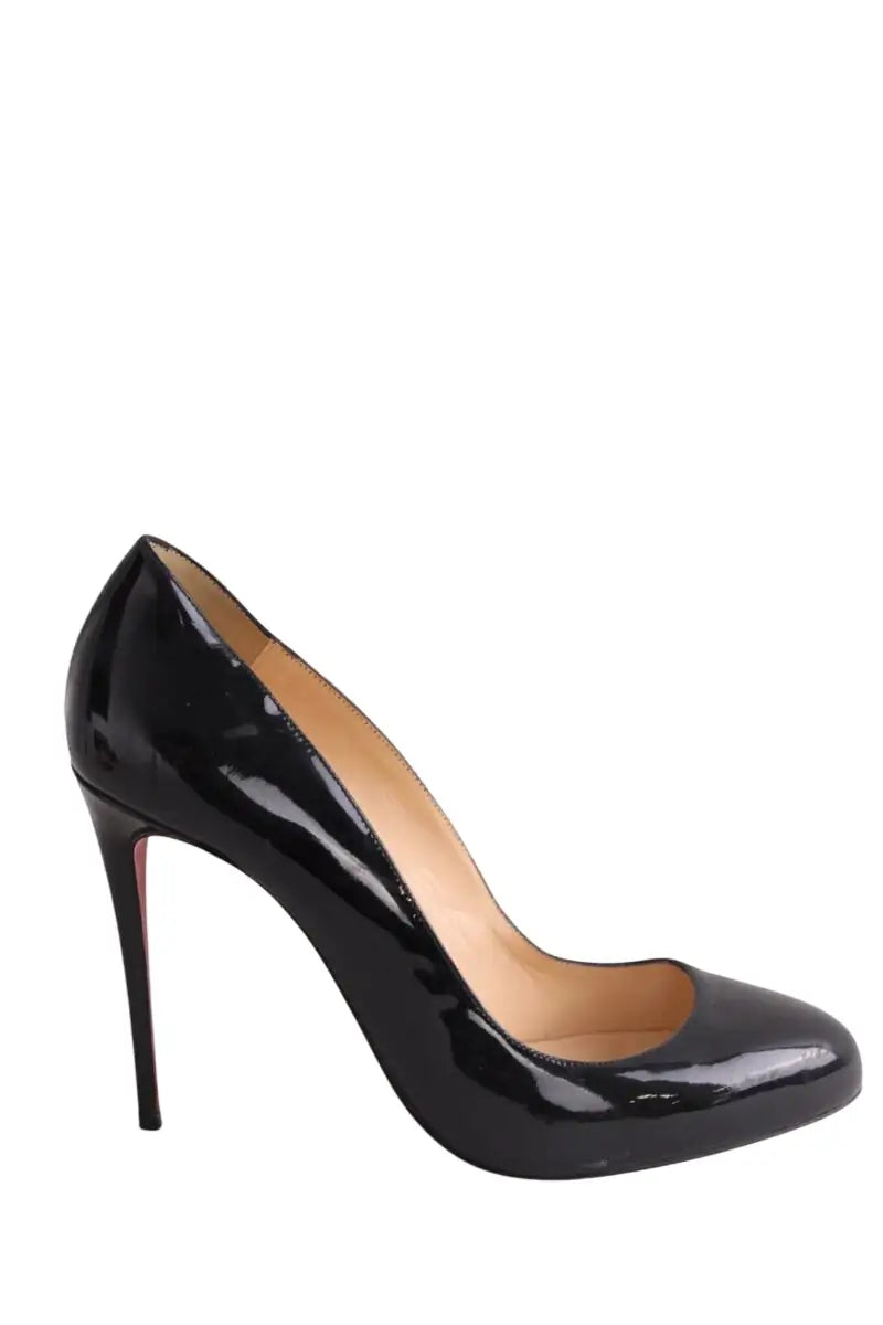 Talons Christian Louboutin Noir en Cuir verni, taille 39 - Seconde Main