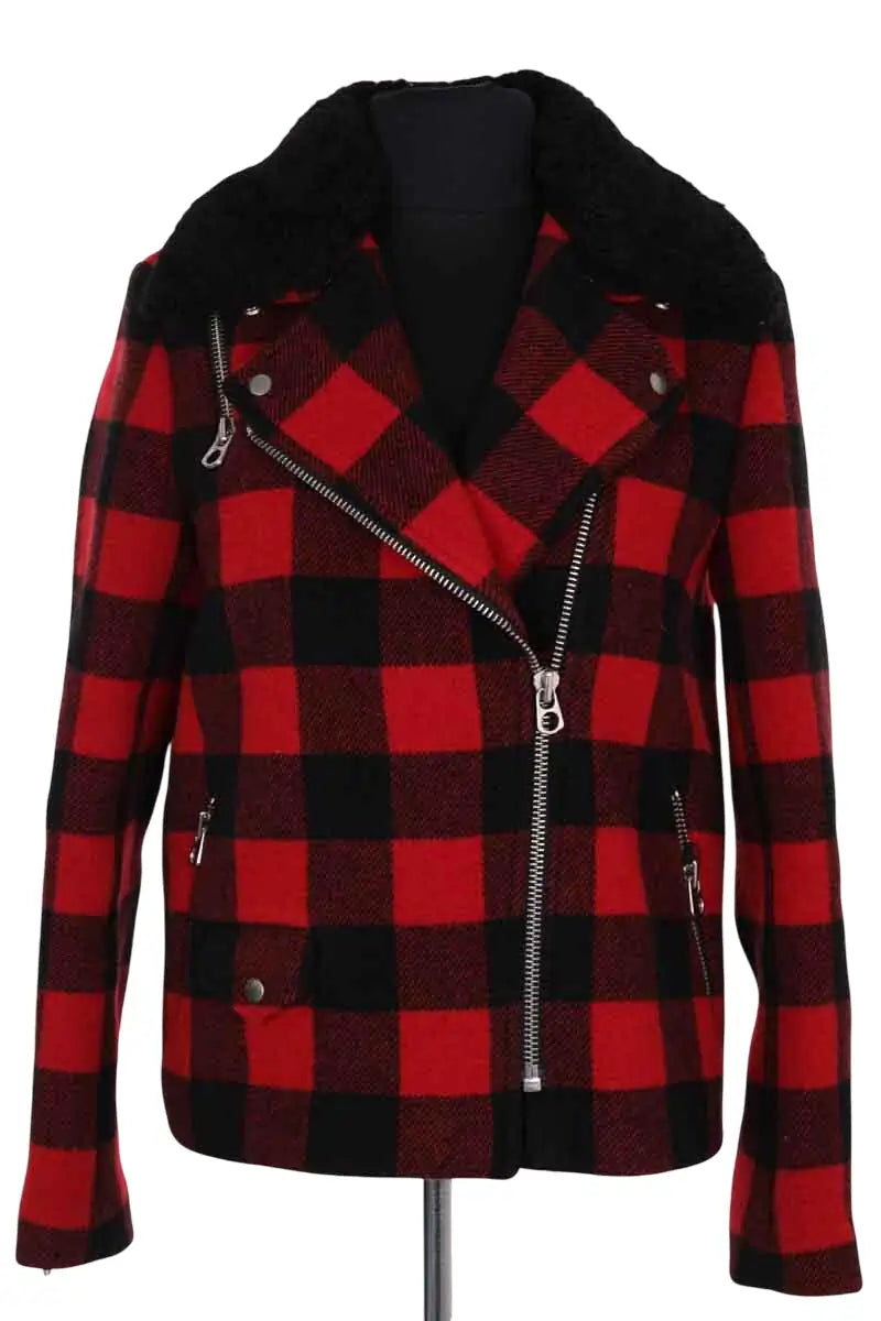 Veste Sandro Rouge en Laine, taille S - Seconde Main