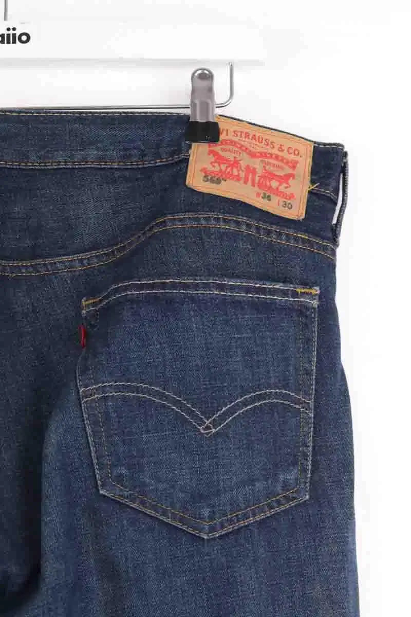 Jean 569 W36 L30 Levi's 501 Marine en Coton