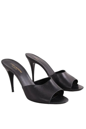 Talons Saint Laurent Noir en Cuir