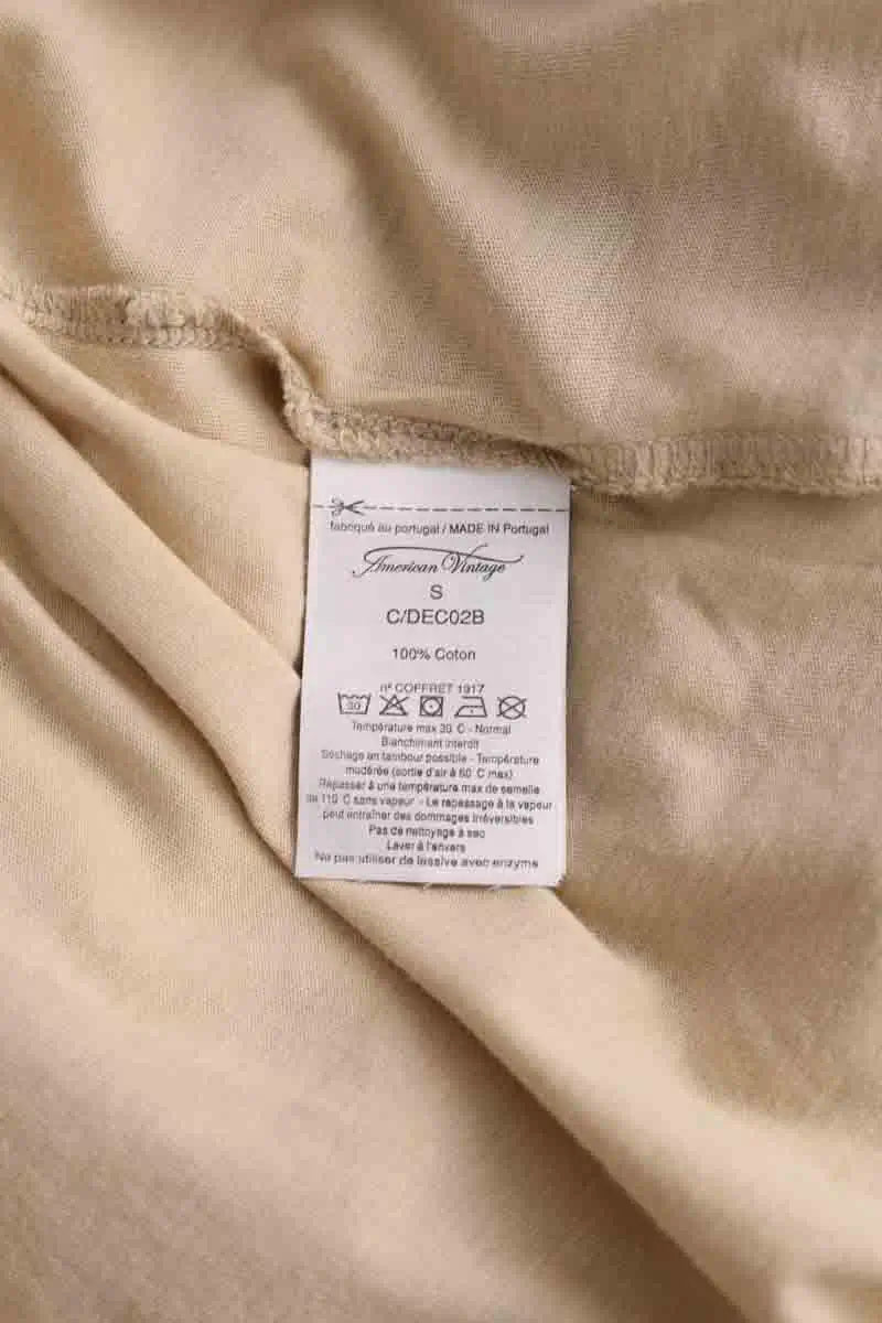 Top American Vintage Beige en Coton