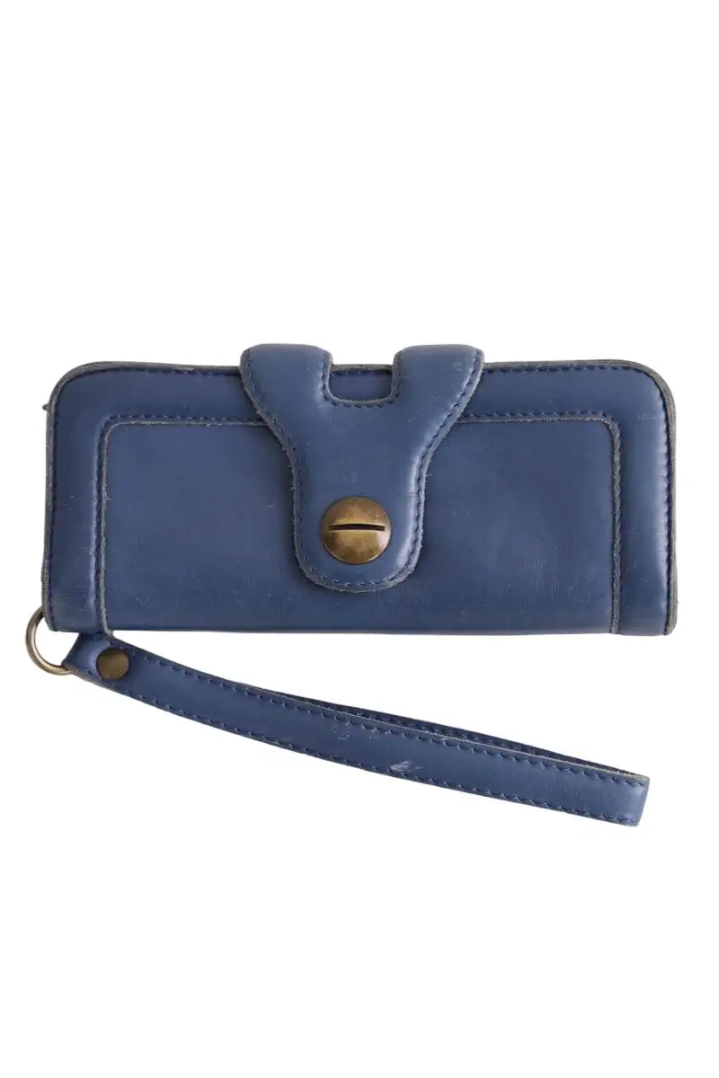 Portefeuille Gerard Darel Bleu en Cuir - Seconde Main