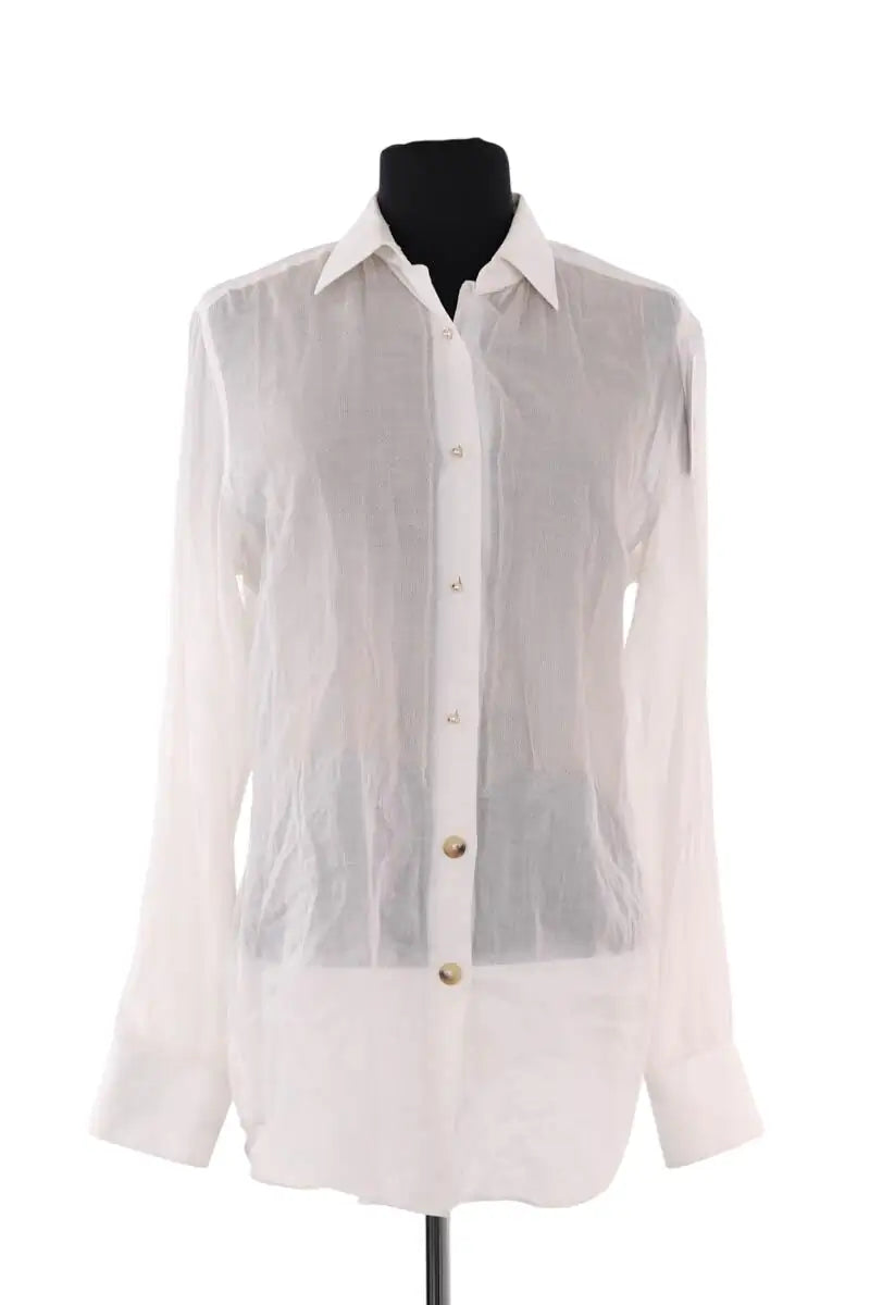Chemise Lanvin Ecru en Coton, taille M - Seconde Main