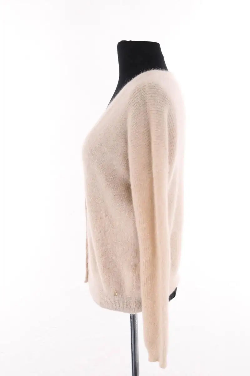 Cardigan Des Petits Hauts Beige en Laine