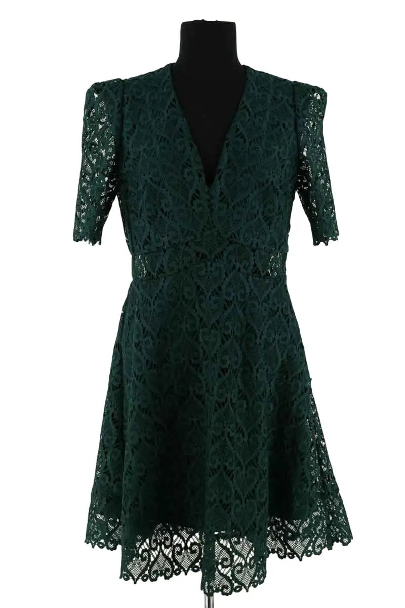 Robe Sandro Vert en Synthétique, taille L - Seconde Main