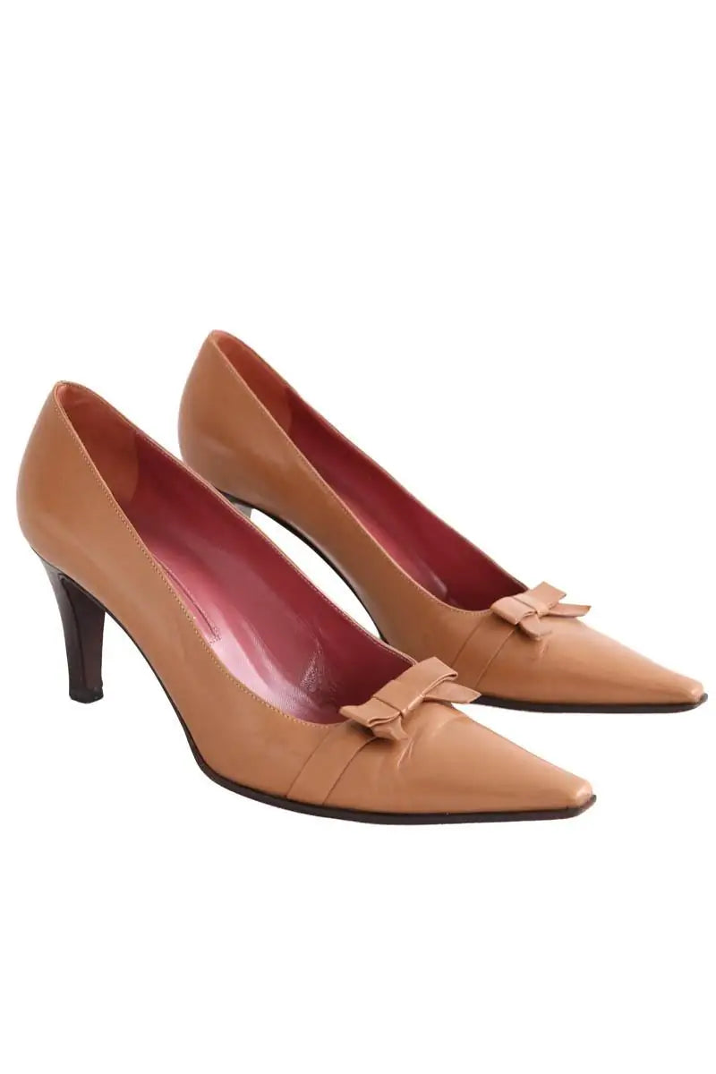 Talons Sergio Rossi Camel en Cuir