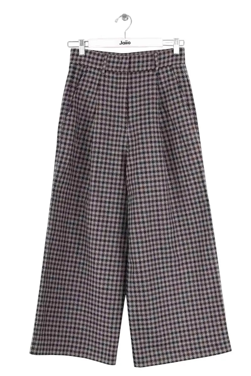 Pantalon large Max Mara Gris en Laine, taille XS - Seconde Main