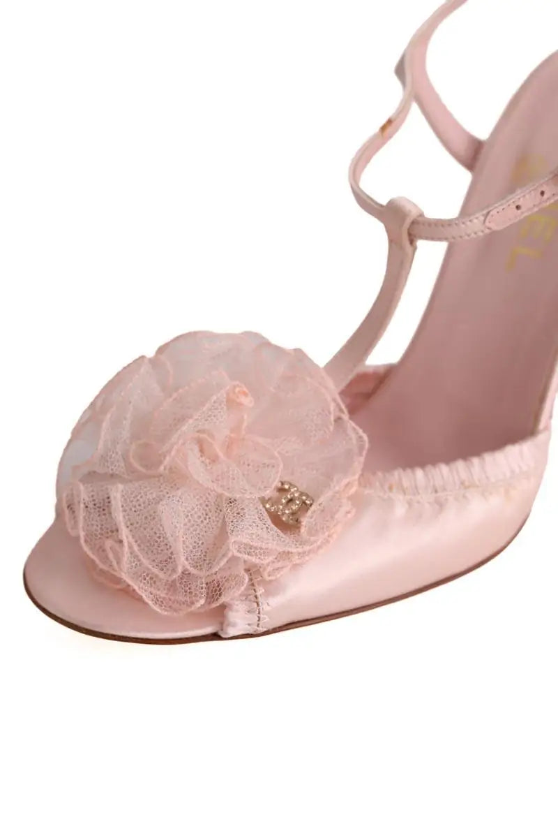 Talons Chanel Rose en Cuir