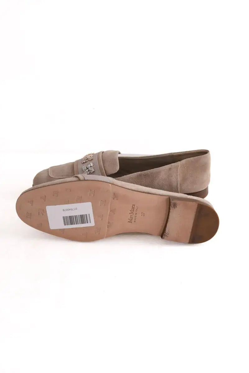 Mocassins Max Mara Claire Beige en Daim