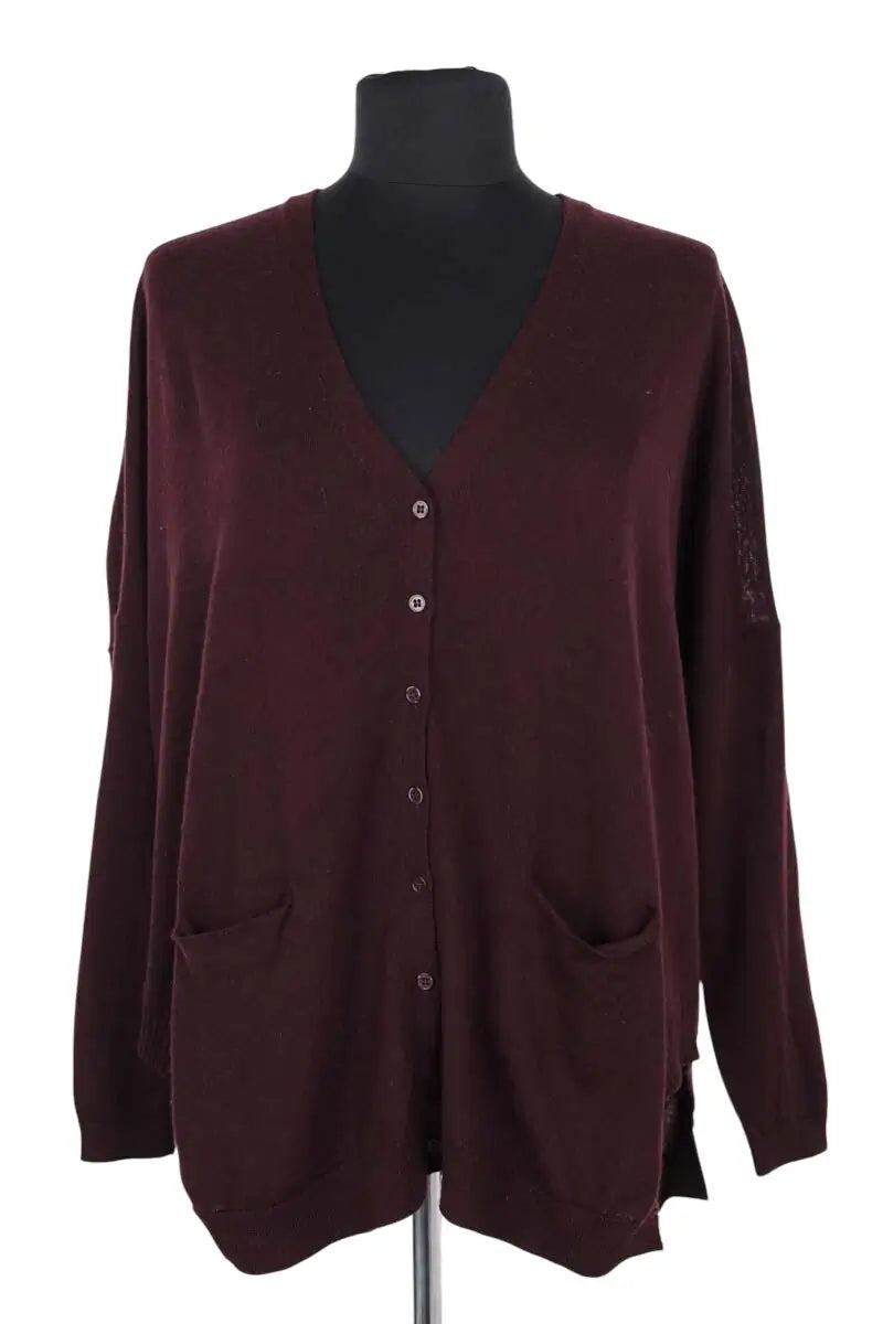 Cardigan Gerard Darel Bordeaux en Laine, taille XS - Seconde Main