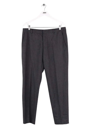 Pantalon droit Ami Anthracite en Laine, taille M - Seconde Main