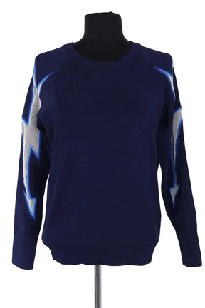 Pull Sandro Bleu en Synthétique, taille XS - Seconde Main