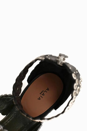 Talons Alaïa Noir en Cuir