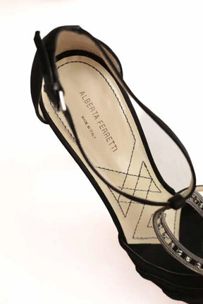Talons Alberta Ferretti Noir en Daim