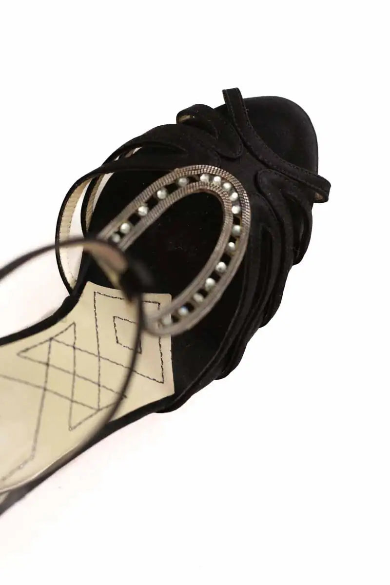 Talons Alberta Ferretti Noir en Daim