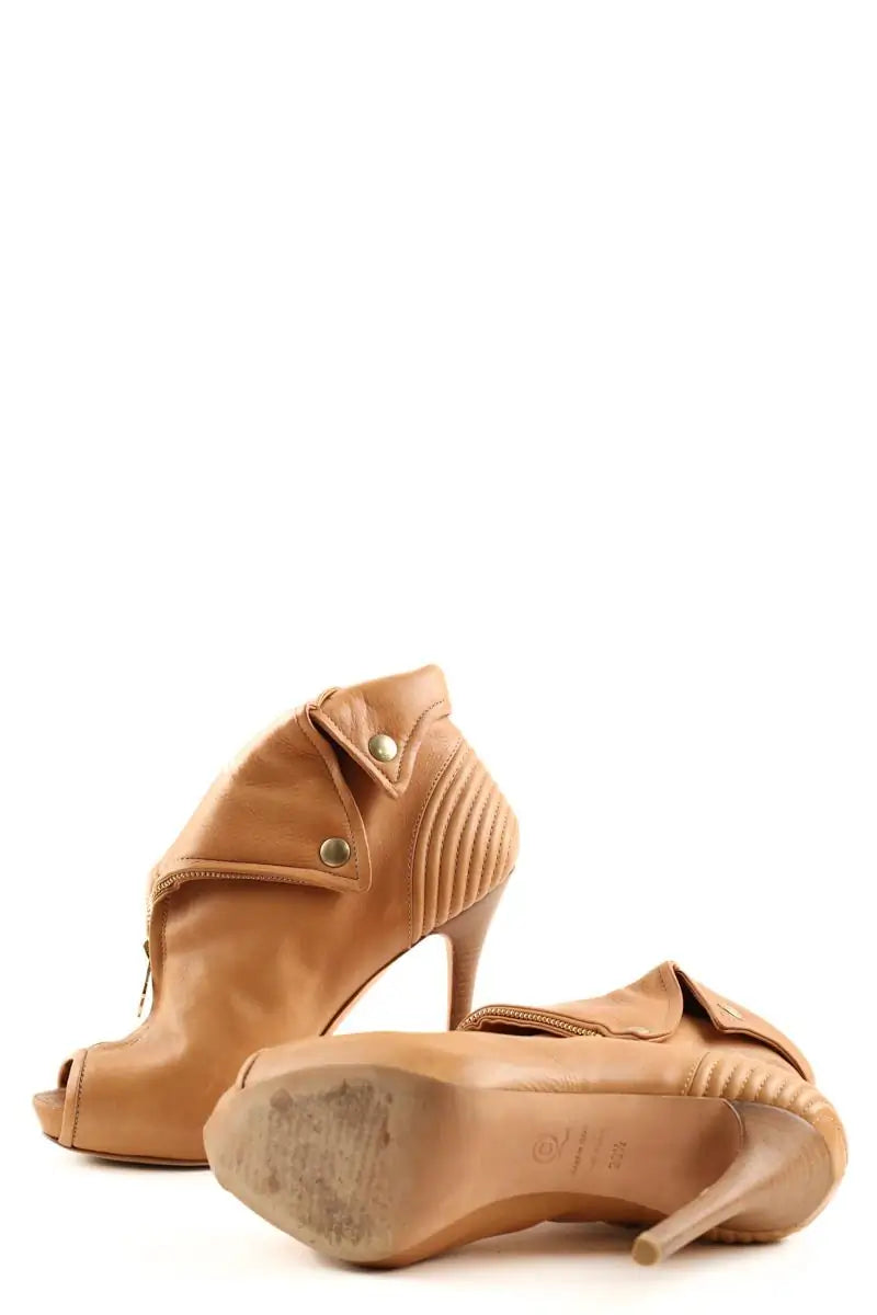 Talons Alexander McQueen Camel en Cuir