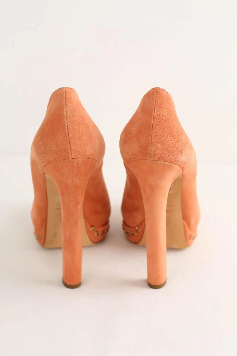 Talons Alexander McQueen Orange en Daim
