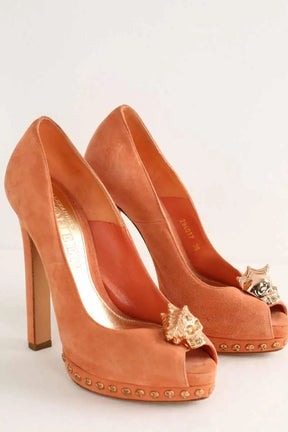 Talons Alexander McQueen Orange en Daim